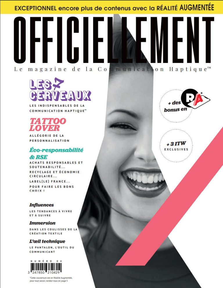 Officiellement N°4 couverture du magazine de la communication haptique