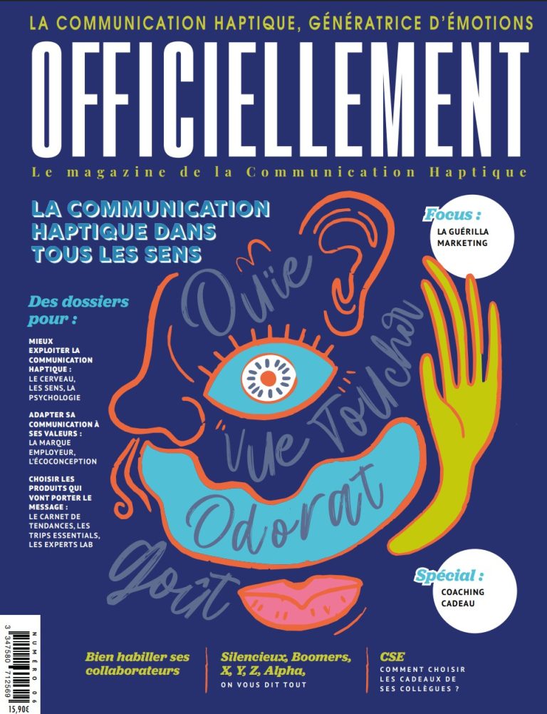 Officiellement N°6 couverture du magazine de la communication haptique